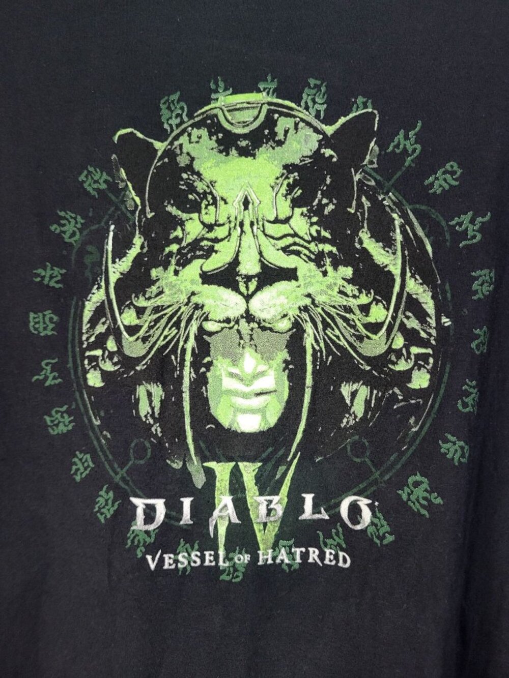 Diablo IV Vessel of Hatred Spiritborn Glow-in-the-Dark Black Blizzard T-Shirt LG